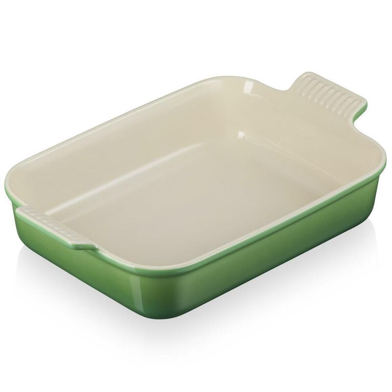 Le Creuset Heritage Deep Rectangular Dish 32cm Bamboo Green image number 0
